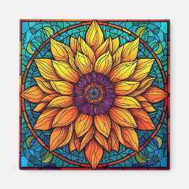 Atemberaubende Blume aus Hartglas Sonnenblumen Magnet