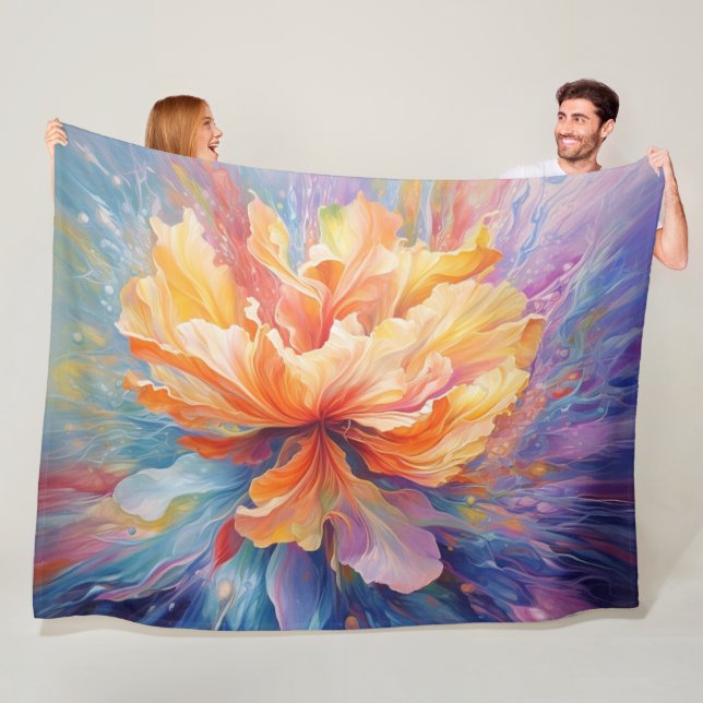 Atemberaubende Blume Fleecedecke (Beispiel)