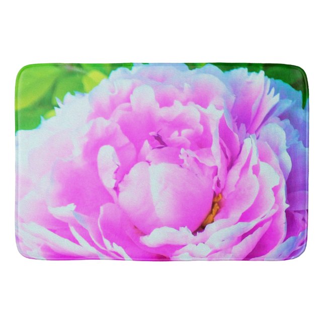Atemberaubende Blume für doppelrosa Peony Badematte (Vorderseite)
