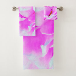 Atemberaubende Blume für doppelrosa Peony Badhandtuch Set