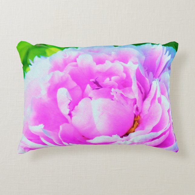 Atemberaubende Blume für doppelrosa Peony Dekokissen (Vorderseite)