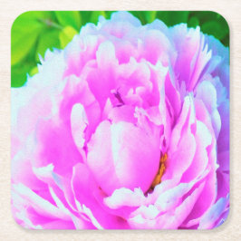 Atemberaubende Blume für doppelrosa Peony Rechteckiger Pappuntersetzer