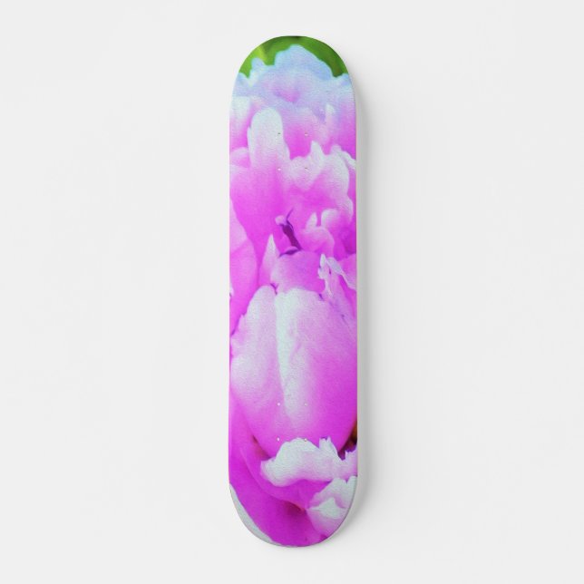 Atemberaubende Blume für doppelrosa Peony Skateboard (Vorne)