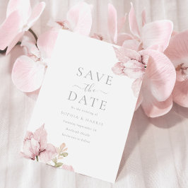 Atemberaubende Blush Bloral Elegante Hochzeit Save The Date