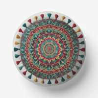 Atemberaubende Boho Mandala Teller - Vibrant & Uni