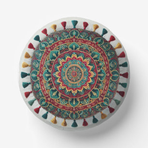 Atemberaubende Boho Mandala Teller - Vibrant & Uni