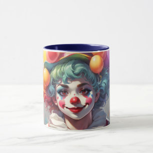 Atemberaubende Clown-Tasse für Monogramm Tasse