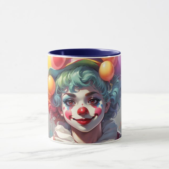 Atemberaubende Clown-Tasse für Monogramm Tasse (Zentrum)