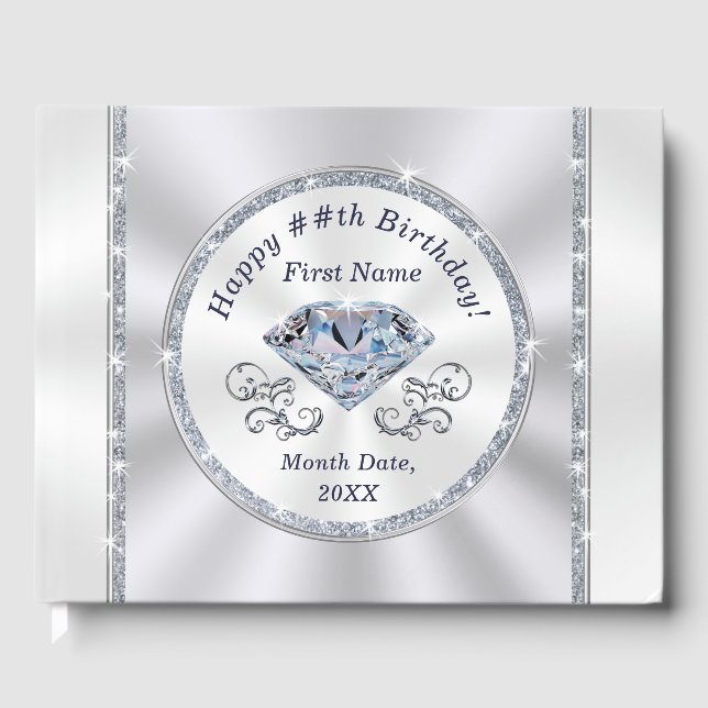 Atemberaubende Custom, Geburtstagsparty GÄSTEBUCHi Gästebuch (Vorderseite)