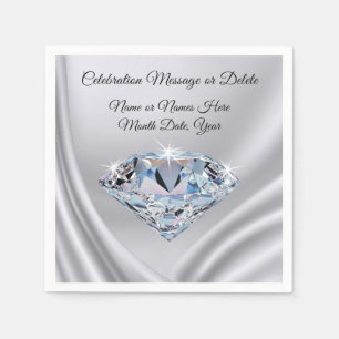 Atemberaubende Diamantenhochzeit Napkins oder irge Serviette