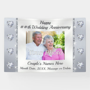 Atemberaubende, Diamond Wedding Anniversary Banner