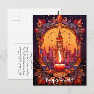 Atemberaubende Diwali-Postkarte Postkarte