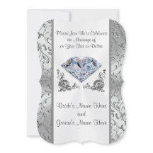 Atemberaubende Einladung zur Hochzeit von Diamante