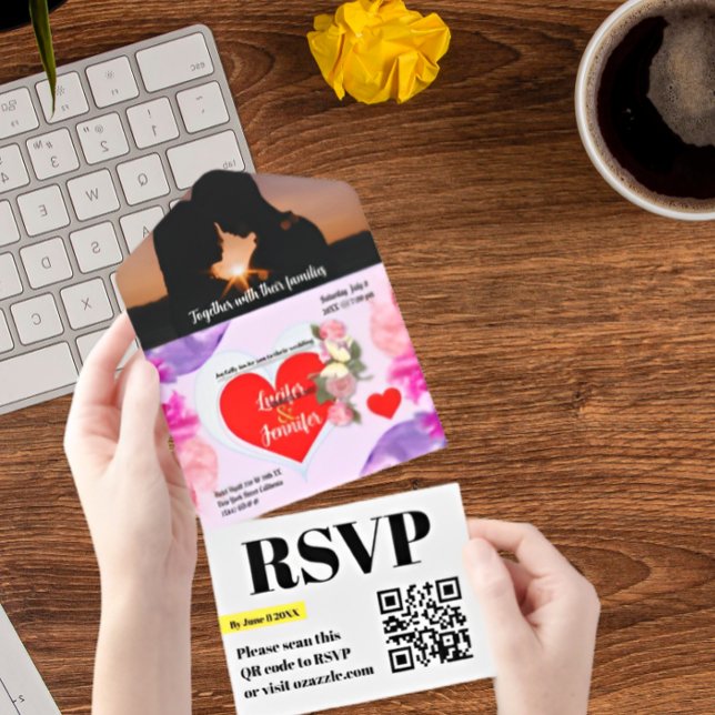 Atemberaubende Elegante Moderne auf einer Hochzeit All In One Einladung (Von Creator hochgeladen)