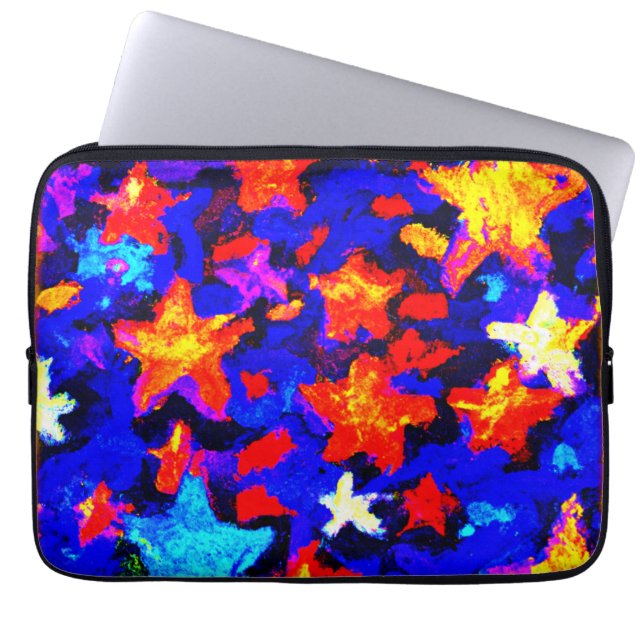 "Atemberaubende farbenfrohe Sterne". Jetzt kaufen Laptopschutzhülle (Vorderseite)