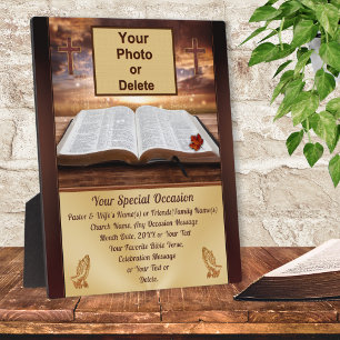 Atemberaubende Fotos und personalisierte christlic Fotoplatte