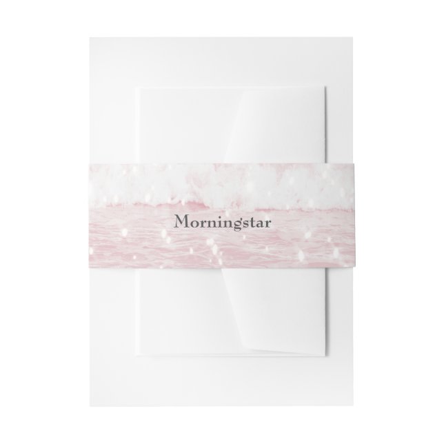 Atemberaubende Funkelnd rosa Meeresgewässer Einladungsbanderole (Vorderseite Beispiel)