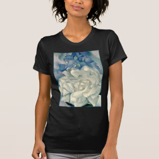 Atemberaubende Georgia O'Keefe weiße Rose und T-Shirt