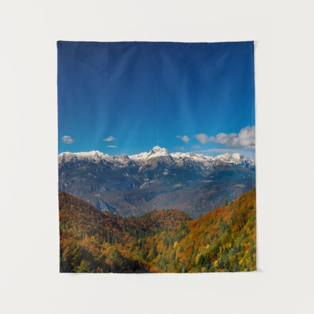 Atemberaubende Herbstlandschaft auf dem Triglav Wandteppich (Vorderseite)