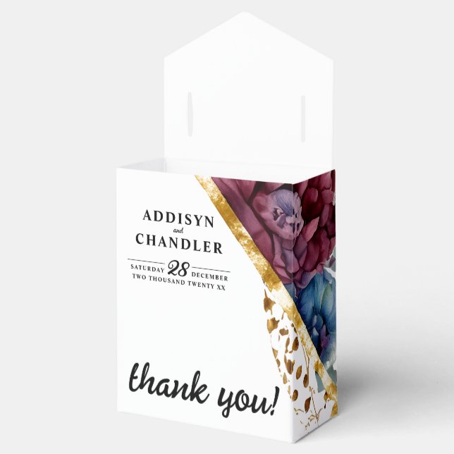 Atemberaubende Hochzeit von Jewel Toned Peony Geschenkschachtel (Geöffnet)