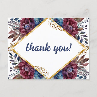 Atemberaubende Hochzeit von Jewel Toned Peony Postkarte