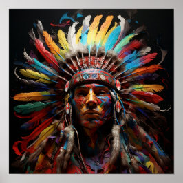 Atemberaubende indische Kopfkleider Poster