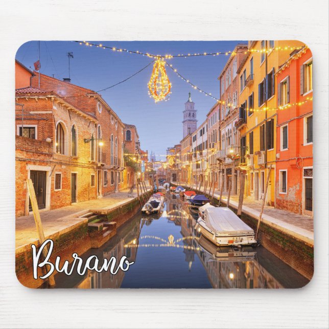 Atemberaubende Insel Burano, Italien Mousepad (Vorne)
