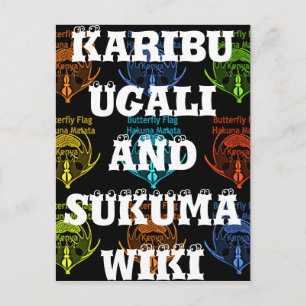 Atemberaubende kenianische Schmetterlingsflagge -  Postkarte