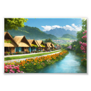 Atemberaubende Landschaft auf dem Satin-Foto-Papie Fotodruck