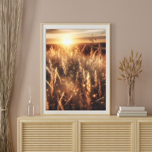 Atemberaubende Landschaft Natur Sonnenuntergang Ku Poster