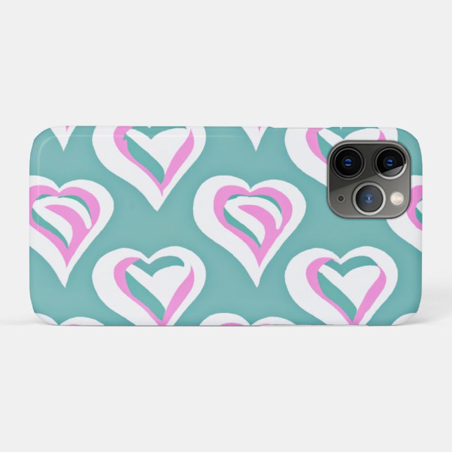 Atemberaubende Liebe Herzmuster Case-Mate iPhone Hülle (Rückseite (Horizontal))