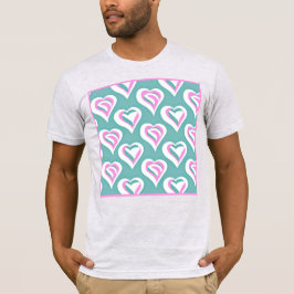 Atemberaubende Liebe Herzmuster T-Shirt