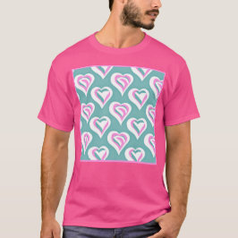 Atemberaubende Liebe Herzmuster T-Shirt