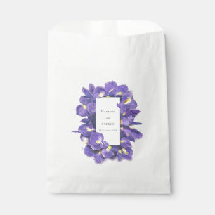 Atemberaubende Lila Irisfarben-Blumenhochzeit Geschenktütchen