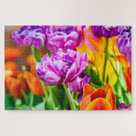 Atemberaubende Lila Parrot Tulip Blume Puzzle