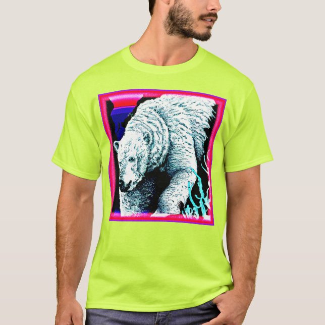 Atemberaubende Malerei eines Eisbären. Jetzt kaufe T-Shirt (Vorderseite)