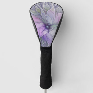 Atemberaubende moderne abstrakte Fraktal-Blumenkun Golf Headcover