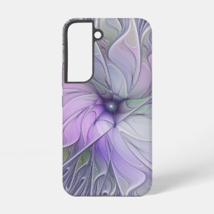 Atemberaubende moderne abstrakte fraktale Kunstblu Samsung Galaxy Hülle