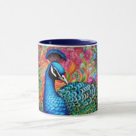 Atemberaubende Monogram Peacock-Tasse Tasse