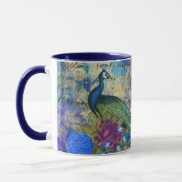 Atemberaubende Monogram Peacock-Tasse Tasse