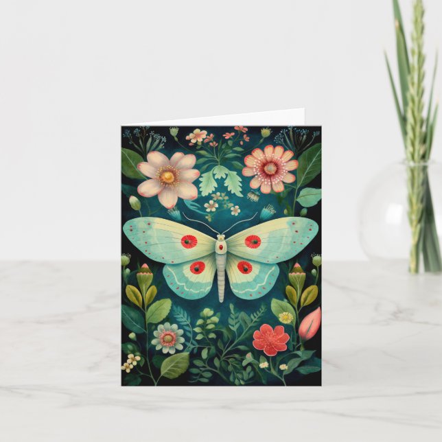 Atemberaubende Moth Cards Feiertagskarte (Vorderseite)