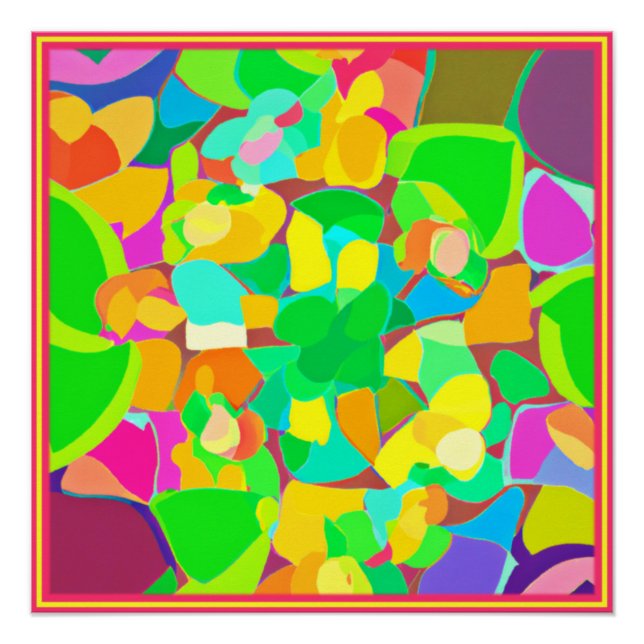 Atemberaubende Muster Farben Kunst. Jetzt kaufen Poster (Vorderseite)