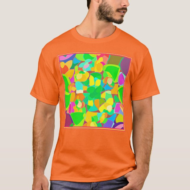 Atemberaubende Muster Farben Kunst T-Shirt (Vorderseite)