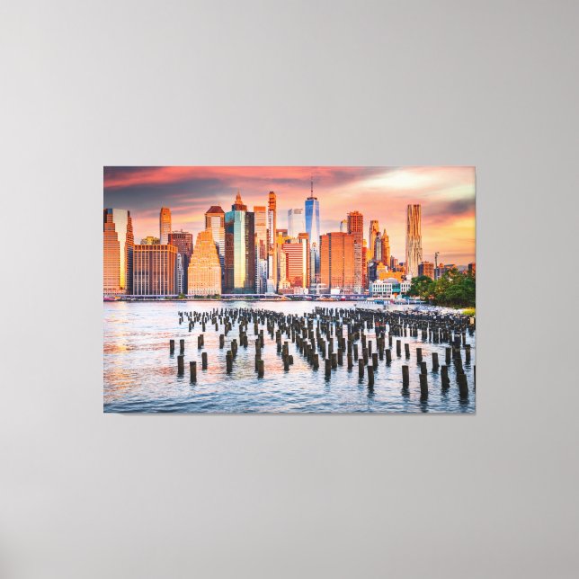 Atemberaubende New York City Skyline Leinwanddruck (Vorderseite)