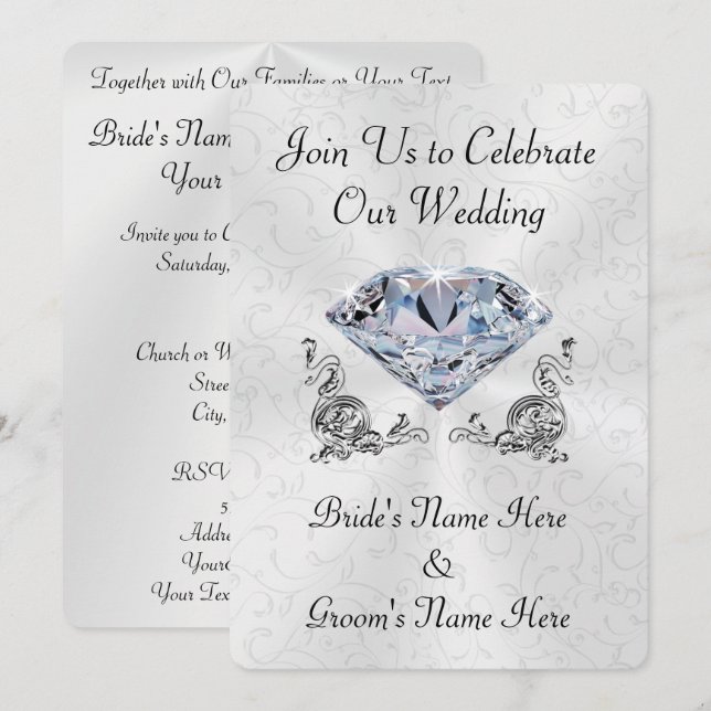 Atemberaubende personalisierte einladung (Vorne/Hinten)