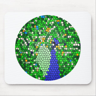 Atemberaubende Pfauenmosaikgeschenke Mousepad