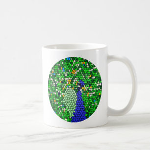 Atemberaubende Pfauenmosaikgeschenke Tasse