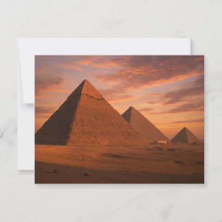 Atemberaubende Pyramiden Sunset Ägyptische Postkar Postkarte