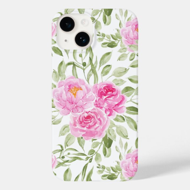 Atemberaubende rosa Peonies Case-Mate iPhone Hülle (Rückseite)