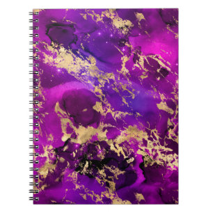 Atemberaubende Rosa- und Goldmarmorgalaxie Notizblock
